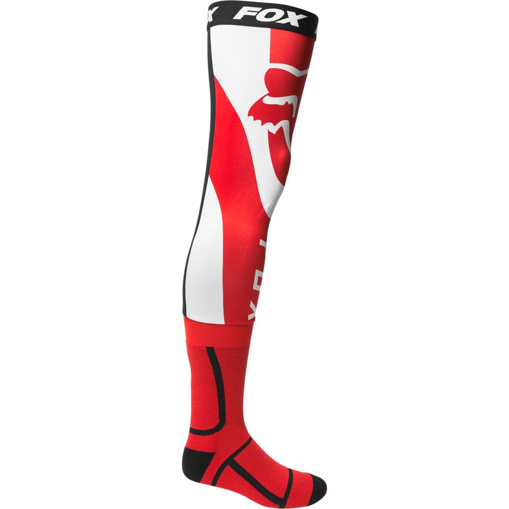 גרבי רכיבה פוקס אדום / לבן -  FOX MIRER KNEE BRACE SOCKS V22