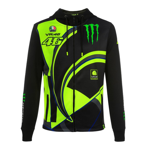 קפוצ'ון ולנטינו רוסי שחור - VR46 MONSTER ENERGY HOODIE