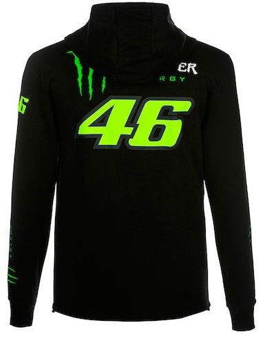 קפוצ'ון ולנטינו רוסי שחור - VR46 MONSTER ENERGY HOODIE