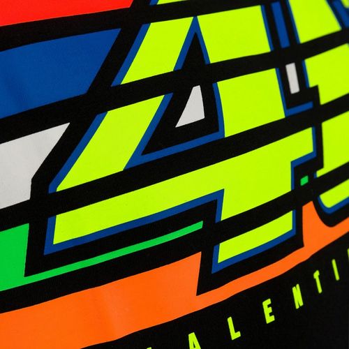 חולצה קצרה ולנטינו רוסי שחור  VR46 STRIPES T-SHIRT
