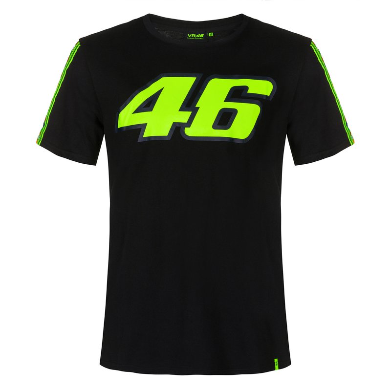 חולצה קצרה ולנטינו רוסי שחור - VR46 THE DOCTOR T-SHIRT