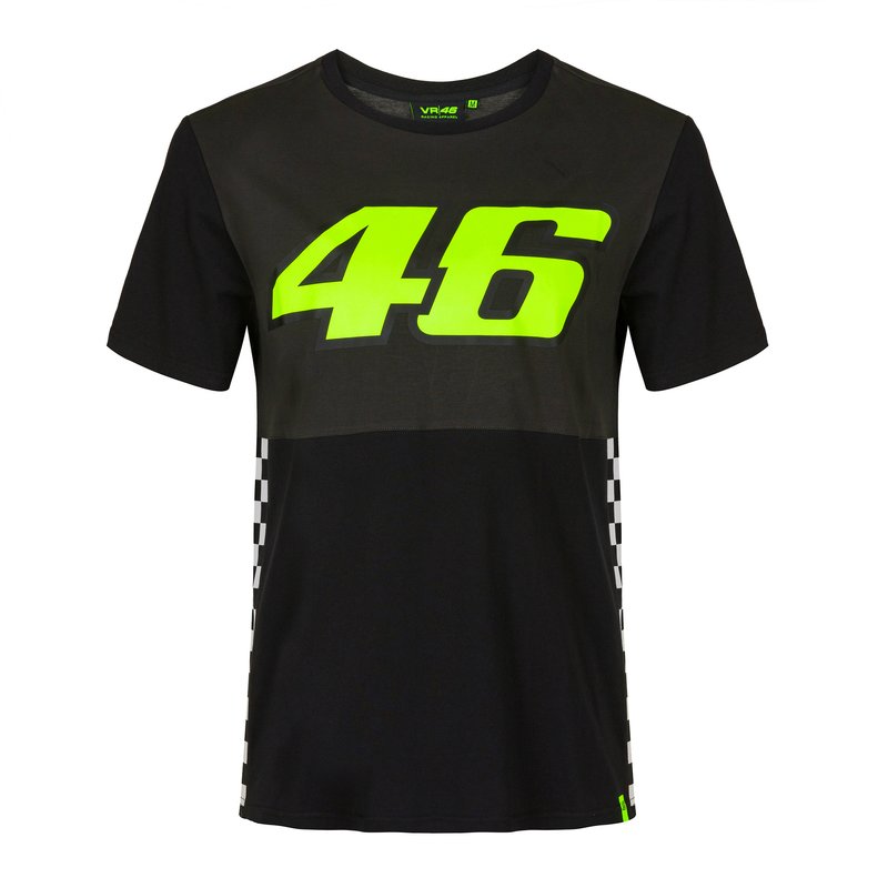 חולצה קצרה ולנטינו רוסי ימאהה שחור / אפור - VR46 THE DOCTOR RACE T-SHIRT