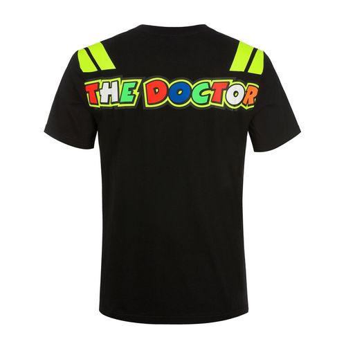 חולצה קצרה ולנטינו רוסי שחור / צהוב VR46 46 T-SHIRT