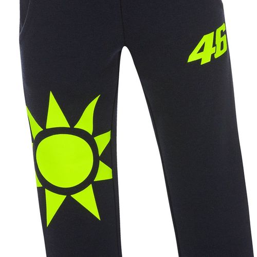 מכנסי ילדים ולנטינו רוסי שחור / צהוב VR46 KID SUN AND MOON PANTS