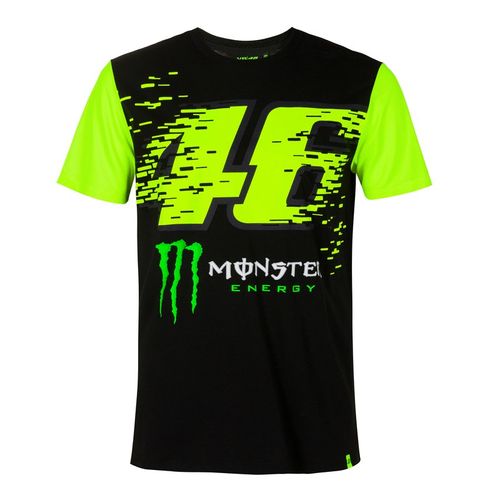 חולצה קצרה ולנטינו רוסי שחור / צהוב VR46 MONSTER MONZA T-SHIRT 