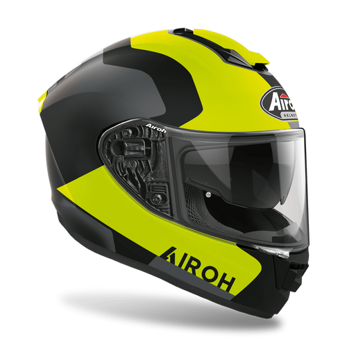 קסדת אירו מלאה שחור / צהוב מט - AIROH ST 501 DOCK V22