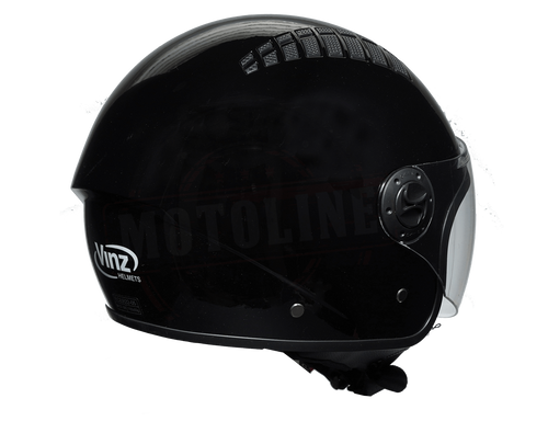 קסדת 3/4 וינז שחור -  VINZ JET HELMET