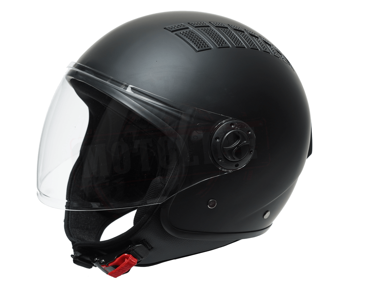 קסדת 3/4 וינז שחור מט -  VINZ JET HELMET
