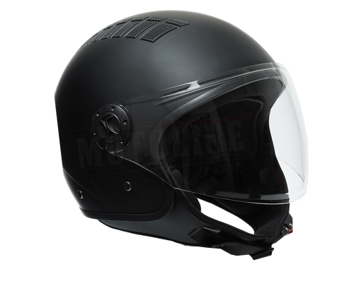 קסדת 3/4 וינז שחור מט -  VINZ JET HELMET