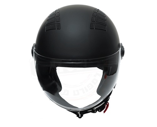 קסדת 3/4 וינז שחור מט -  VINZ JET HELMET