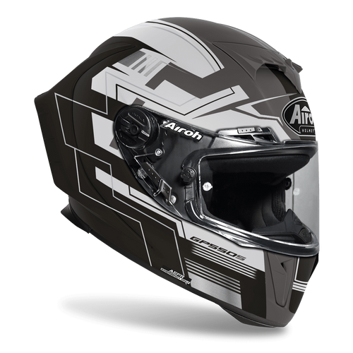 קסדת אירו מלאה אפור / לבן - AIROH GP550 S CHALLENGE