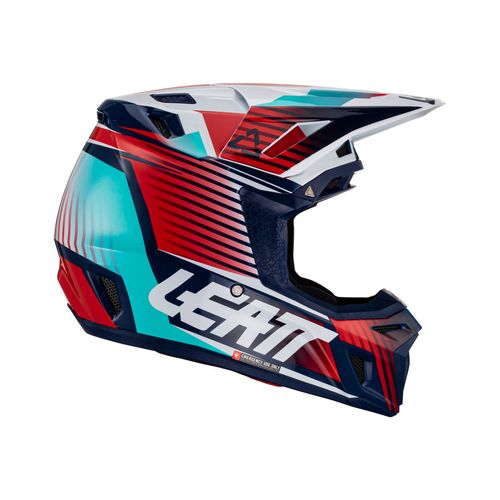 קסדת ליט 8.5 כחול / אדום כולל משקפי אבק מתנה -LEATT MOTO 8.5 HELMET ROYAL V23