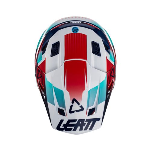 קסדת ליט 8.5 כחול / אדום כולל משקפי אבק מתנה -LEATT MOTO 8.5 HELMET ROYAL V23