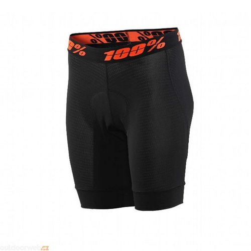 טייץ רכיבה קצר לנשים שחור - 100% CRUX LINER