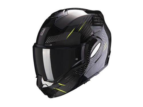 קסדת סקורפיון נפתחת שחור / צהוב - SCORPION EXO-TECH PULSE