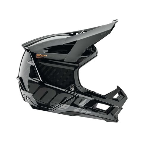 קסדת דאון היל מלאה שחור קרבון -  100% AIRCRAFT2 CARBON SMARTSHOCK