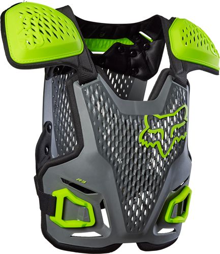 מגן חזה ילדים פוקס אפור / צהוב - FOX YOUTH R3 GUARD