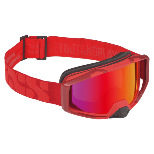 משקפי אבק לאופניים אי איקס אס אדום מראה - IXS TRIGGER GOGGLE