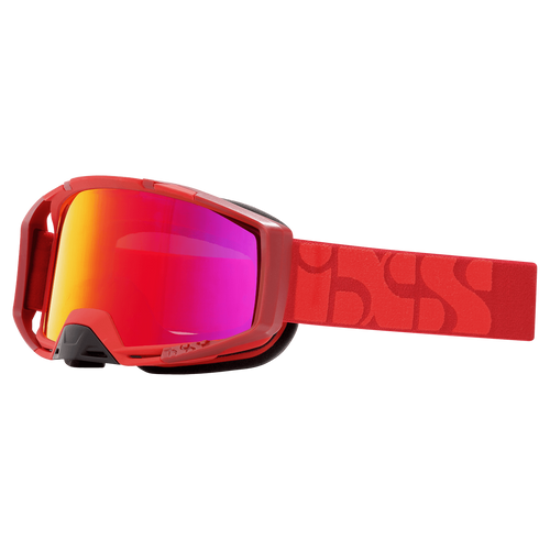 משקפי אבק לאופניים אי איקס אס אדום מראה - IXS TRIGGER GOGGLE