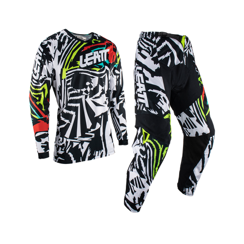 חליפת ילדים ליט 3.5 צבעוני - LEATT MOTO 3.5 RIDE JR ZEBRA V23