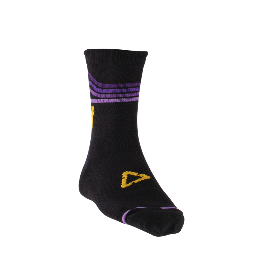 גרבי רכיבה קצרים ליט שחור / סגול - LEATT MTB SOCKS 