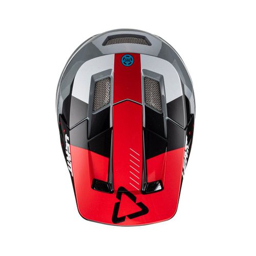 קסדת אינדורו מלאה לאופניים ליט אפור / אדום -  LEATT MTB 2.0 GRAVITY TITANIUM V23