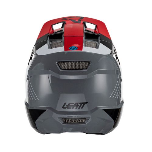 קסדת אינדורו מלאה לאופניים ליט אפור / אדום -  LEATT MTB 2.0 GRAVITY TITANIUM V23