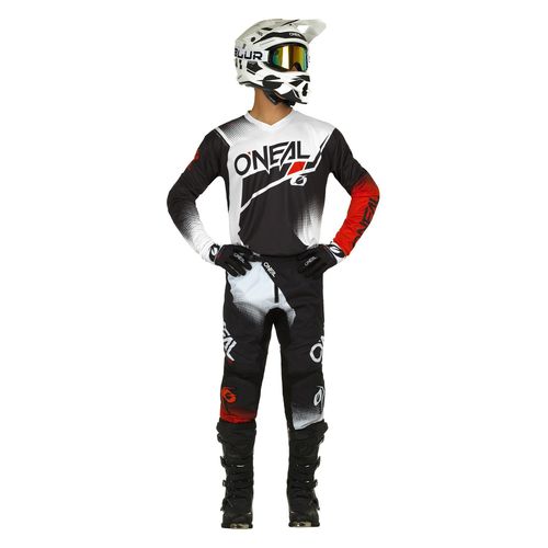 חליפת אוניל שחור / לבן - ONEAL ELEMENT RACERWEAR V22 