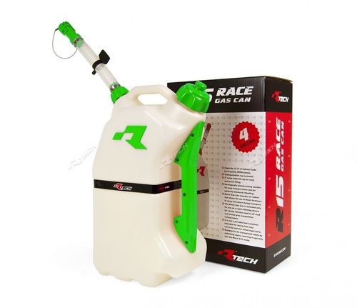 מיכל דלק 15L עם צינור מילוי גמיש ירוק - RTECH 15L TANK
