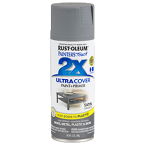 ספריי צבע כולל שכבת יסוד צבע אפור גרניט משי    - ULTRA COVER 2X Satin Granite Rust-Oleum