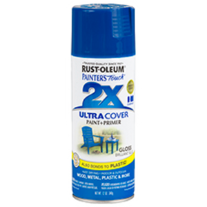 ספריי צבע כולל שכבת יסוד צבע כחול  מבריק -  ULTRA COVER 2X Gloss Brilliant Blue Rust-Oleum