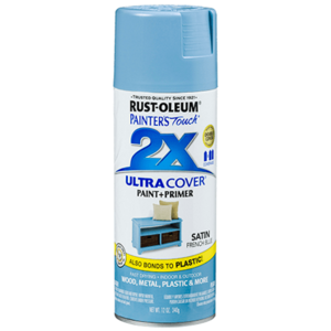ספריי צבע כולל שכבת יסוד צבע כחול צרפתי - ULTRA COVER 2X Satin French Blue Rust-Oleum
