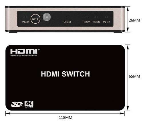 קופסאת מיתוג אוטומטית HDMI  תומכת 4K 