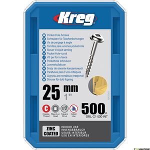 בורג הברגה גסה 25 מ"מ 500 יחידות תוצרת KREG
