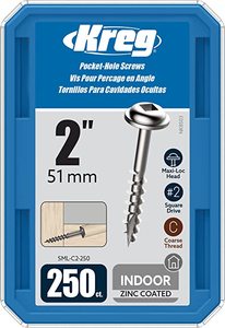 בורג הברגה גסה 51 מ"מ 250 יחידות תוצרת KREG