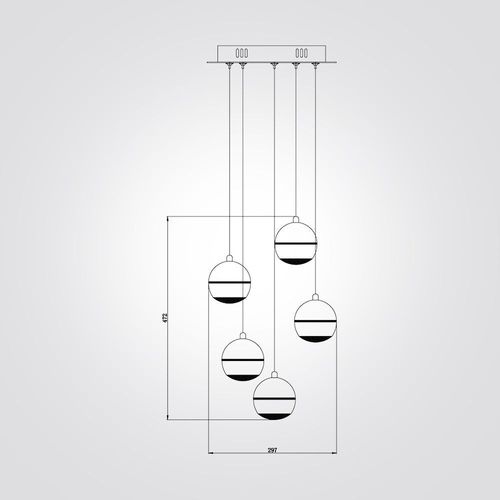 מנורת תלייה חמישייה 5*5W
