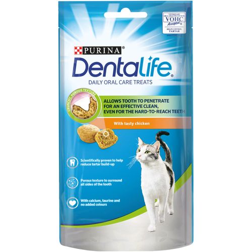 חטיף דנטלי לחתול דנטלייף DentaLife בטעם עוף 40 גרם