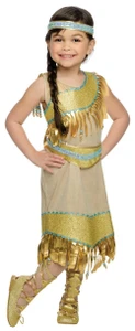 תחפושת נסיכה אינדיאנית לילדים במידה M