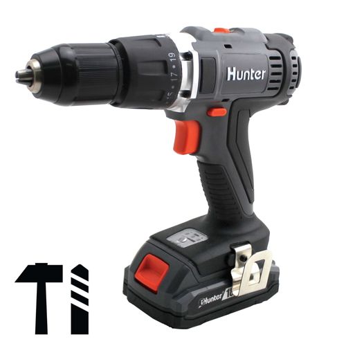 מברגה רוטטת קודחת AH18 ליתיום 1.5Ah 18V עם סוללה אחת 100311-007 Hunter האנטר