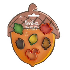 סט 6 חותכני עלי שלכת/סתיו Decora