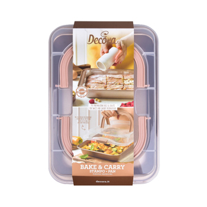 תבנית מלבנית עם מכסה נשיאה 37X24.5 ס"מ DECORA GOLD
