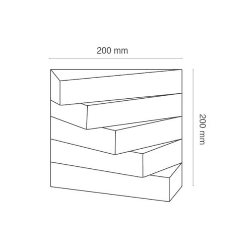 צמוד קיר לבן IP20 20W 3000K