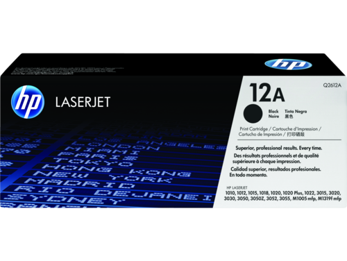 טונר שחור מקורי HP Q2612A 12A (הספק 2,000 דף)