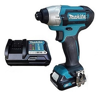 מברגת אימפקט 12V נטענת 110Nm עם סוללות 1.5A ומטען מהיר MAKITA TD110 מקיטה