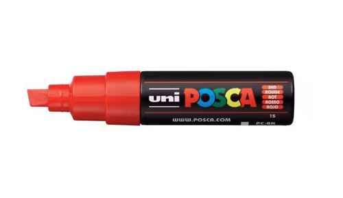טוש אקרילי פוסקה PC-8K - אדום