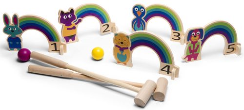 ערכת משחק קריקט קשת בענן גדול מעץ