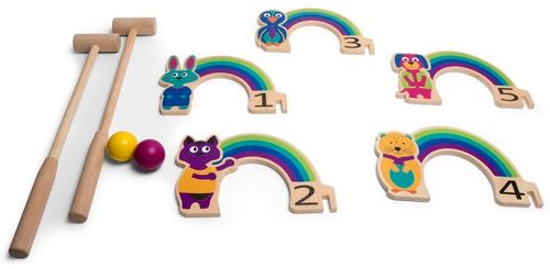 ערכת משחק קריקט קשת בענן גדול מעץ