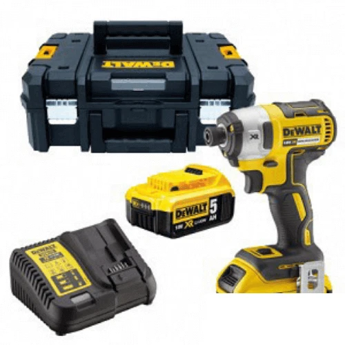 מברגת אימפקט נטענת בראשלס + סוללה DeWALT DCF887P1 BL 18V 5Ah