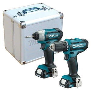 סט נטען 12V אימפקט + מברגה/מקדחה + 2 סוללות MAKITA CLX224SX 1.5Ah