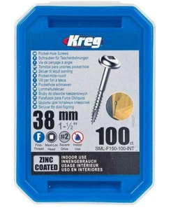 חבילת 100 ברגים 38 מ"מ הברגה גסה KREG